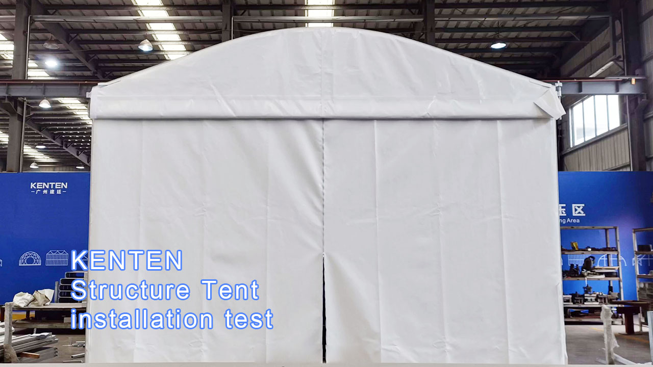 Structure Tent product installation test before delivery