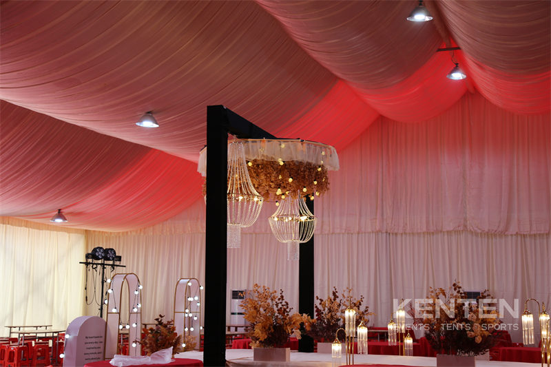 Wedding tents are a stylish way to solve wedding venue problems.