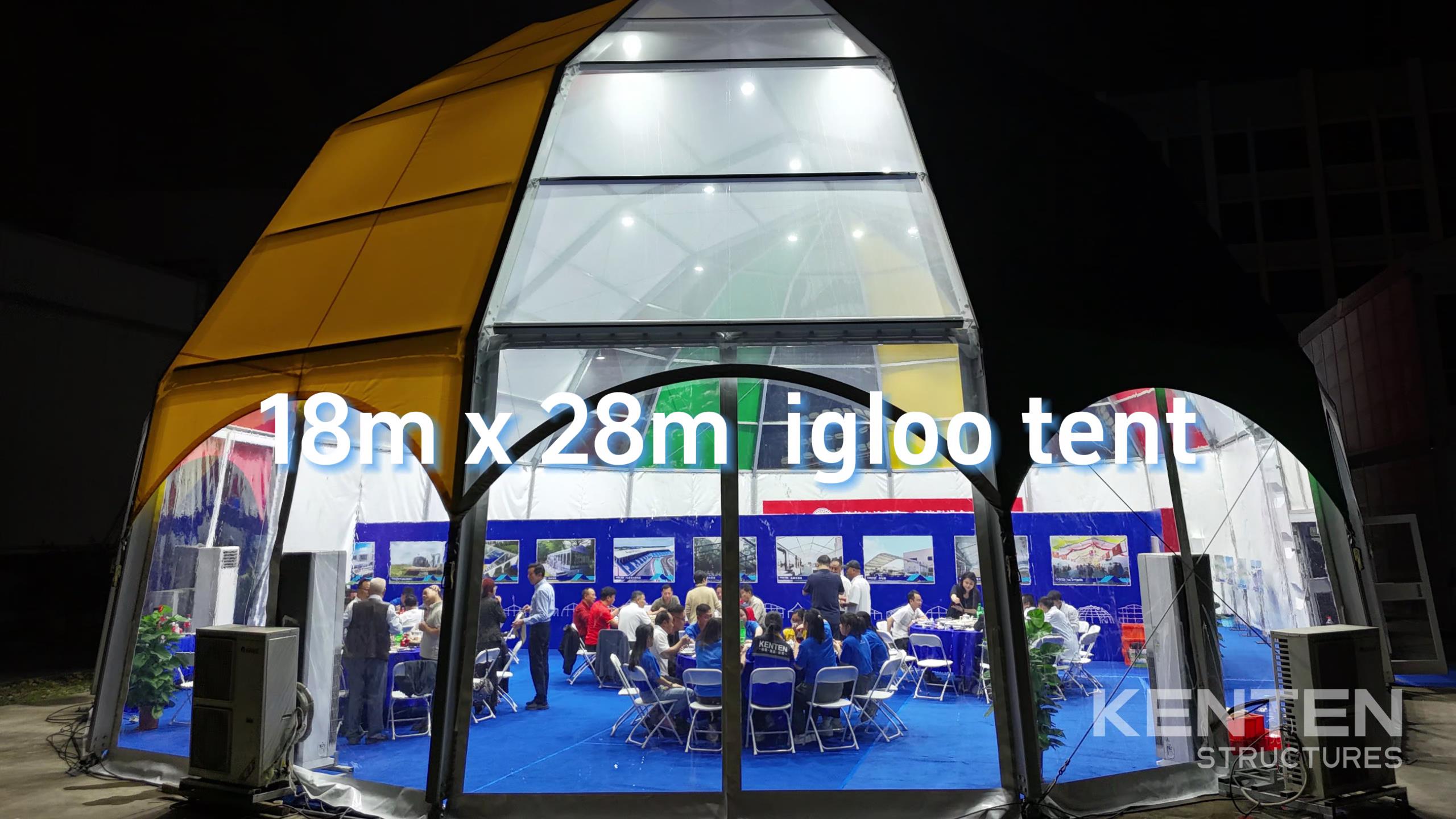 Check out our latest addition to events - the impressive 18m x 28m igloo structure!