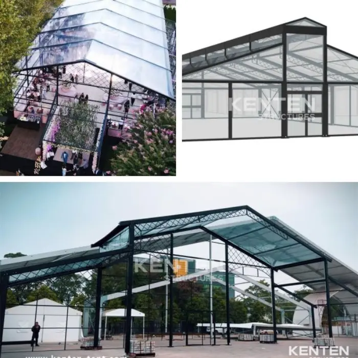 Black frame wedding tents are an elegant and modern option