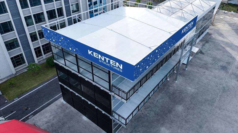 Three Story Tent and Pyramid Structure