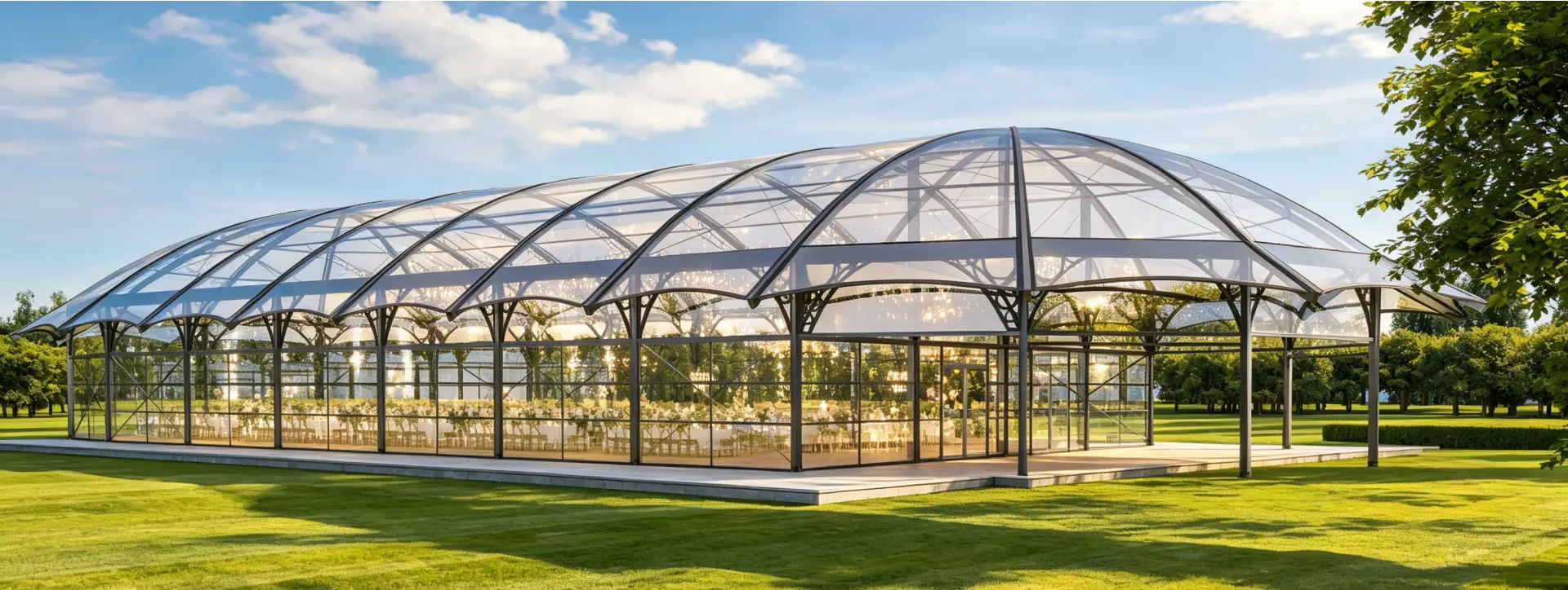 20mx50m Curved Atrium Tent