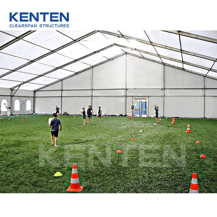 Large indoor igloo football training tent pitch