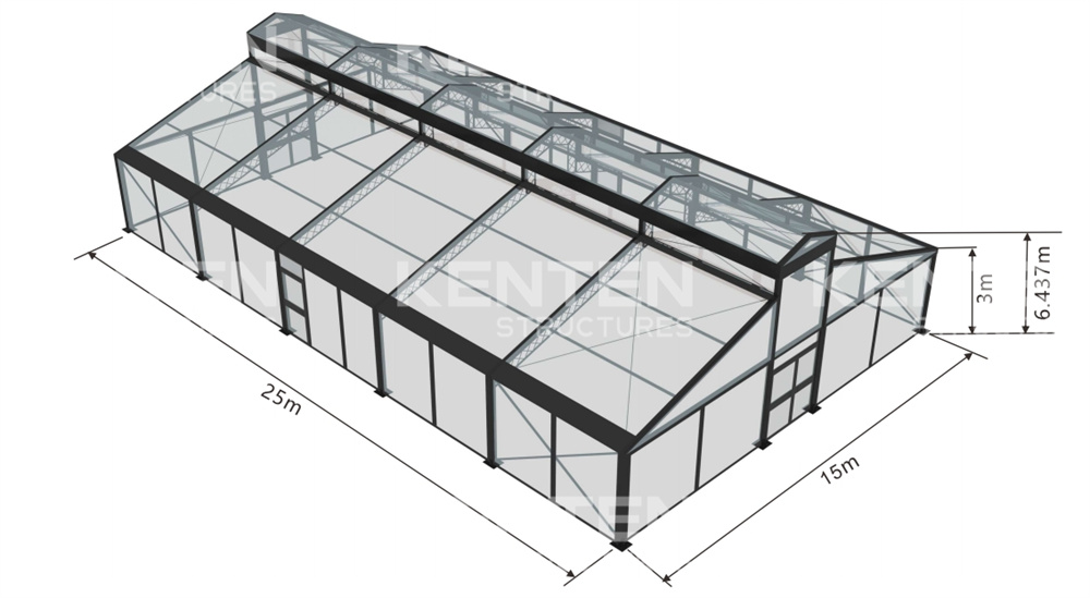 15m x 25m x 3m Atrium Tent