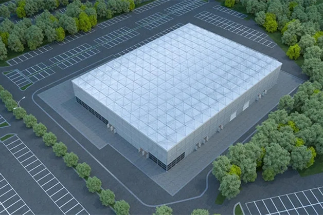 Pyramid tent for outdoor sports events and exhibitions