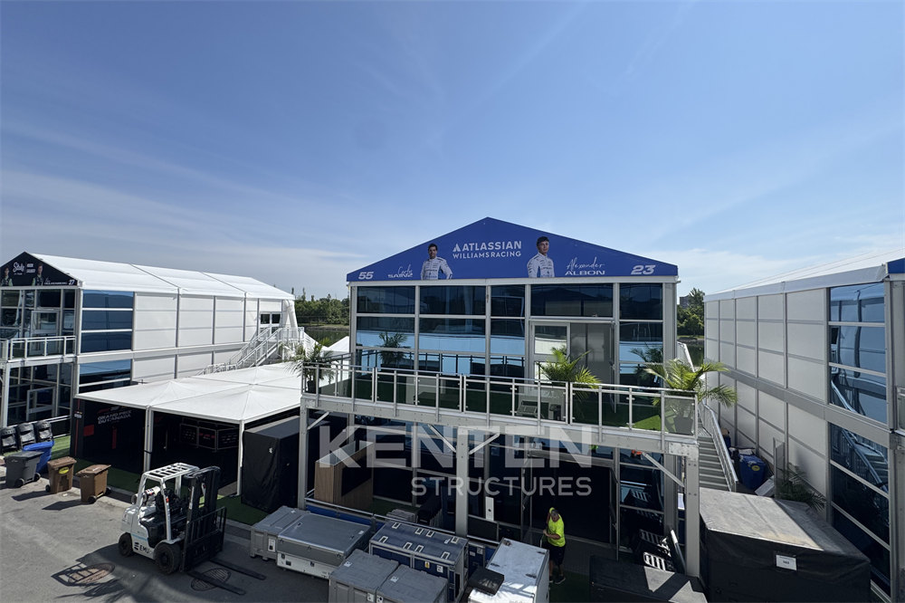 Double Decker tents are the best solution for VIP viewing areas at large sporting events