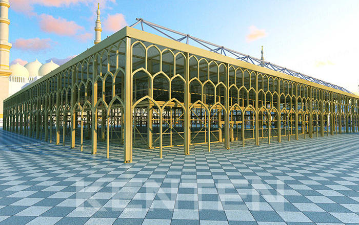 Outdoor golden aluminum frame structure tent