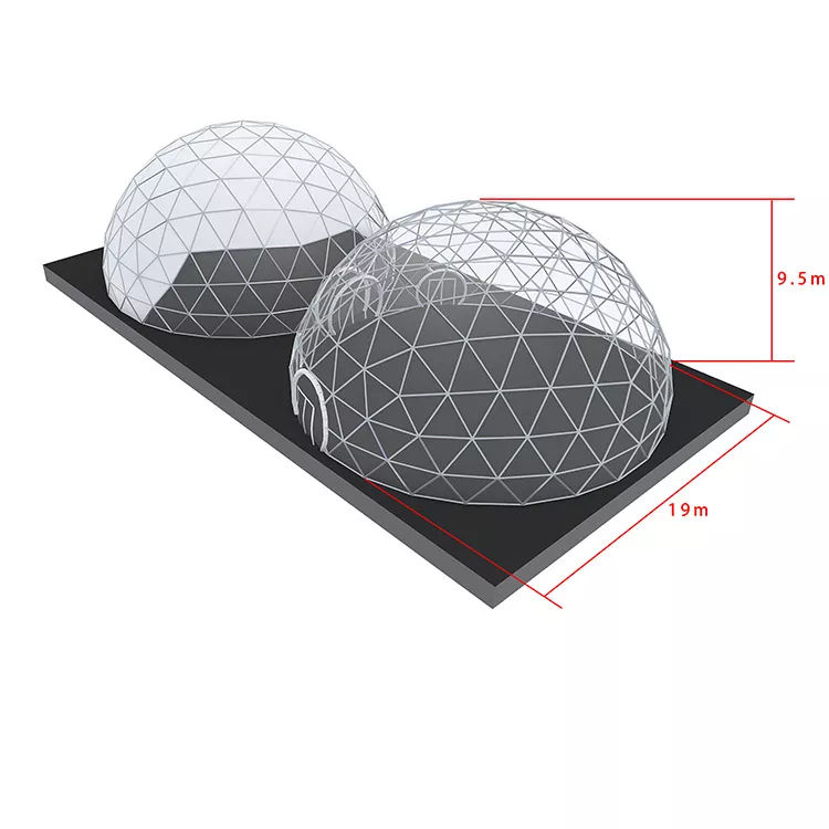 Custom 19x9.5m high quality clear event tent waterproof aluminium dome tent