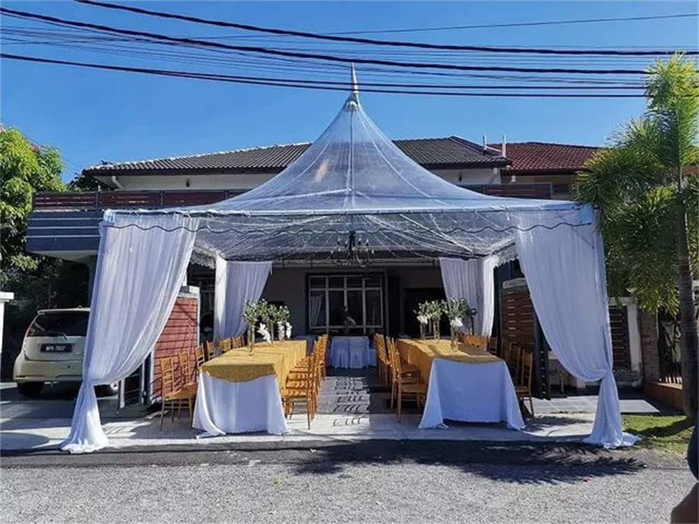 5 x 5m white outdoor PVC pagoda tent