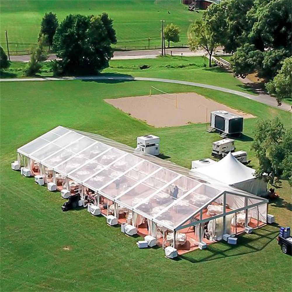 10x20 large transparent transparent pvc roof aluminum structure tent for event wedding