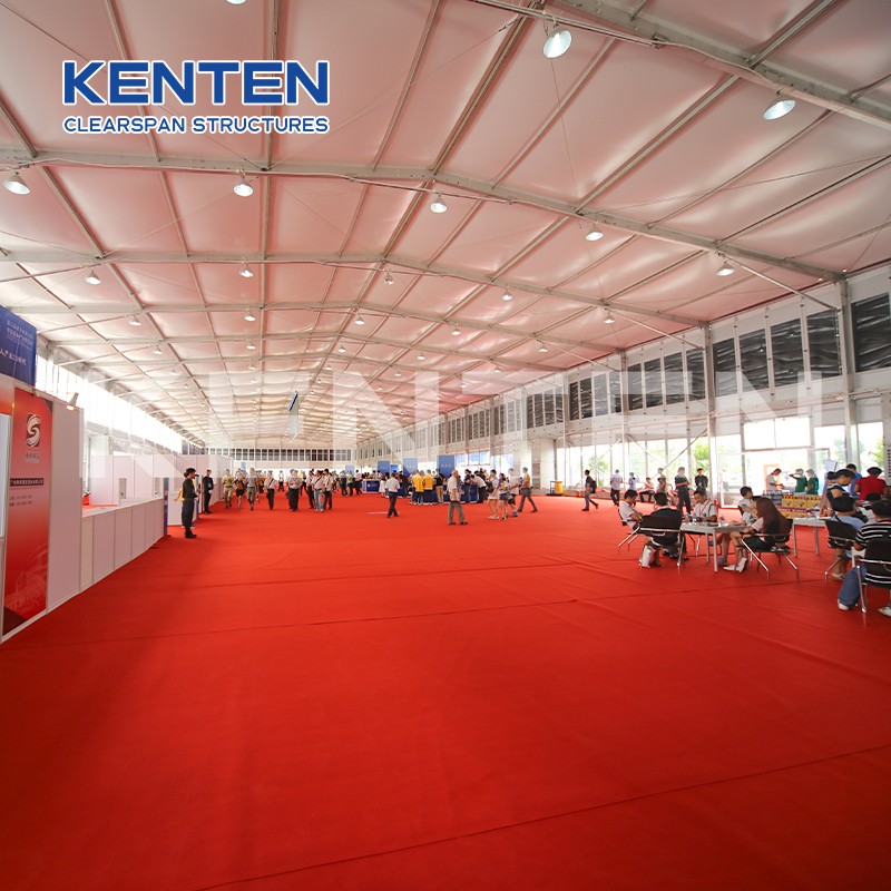 White PVC thermal insulation fabric inflatable exhibition tent