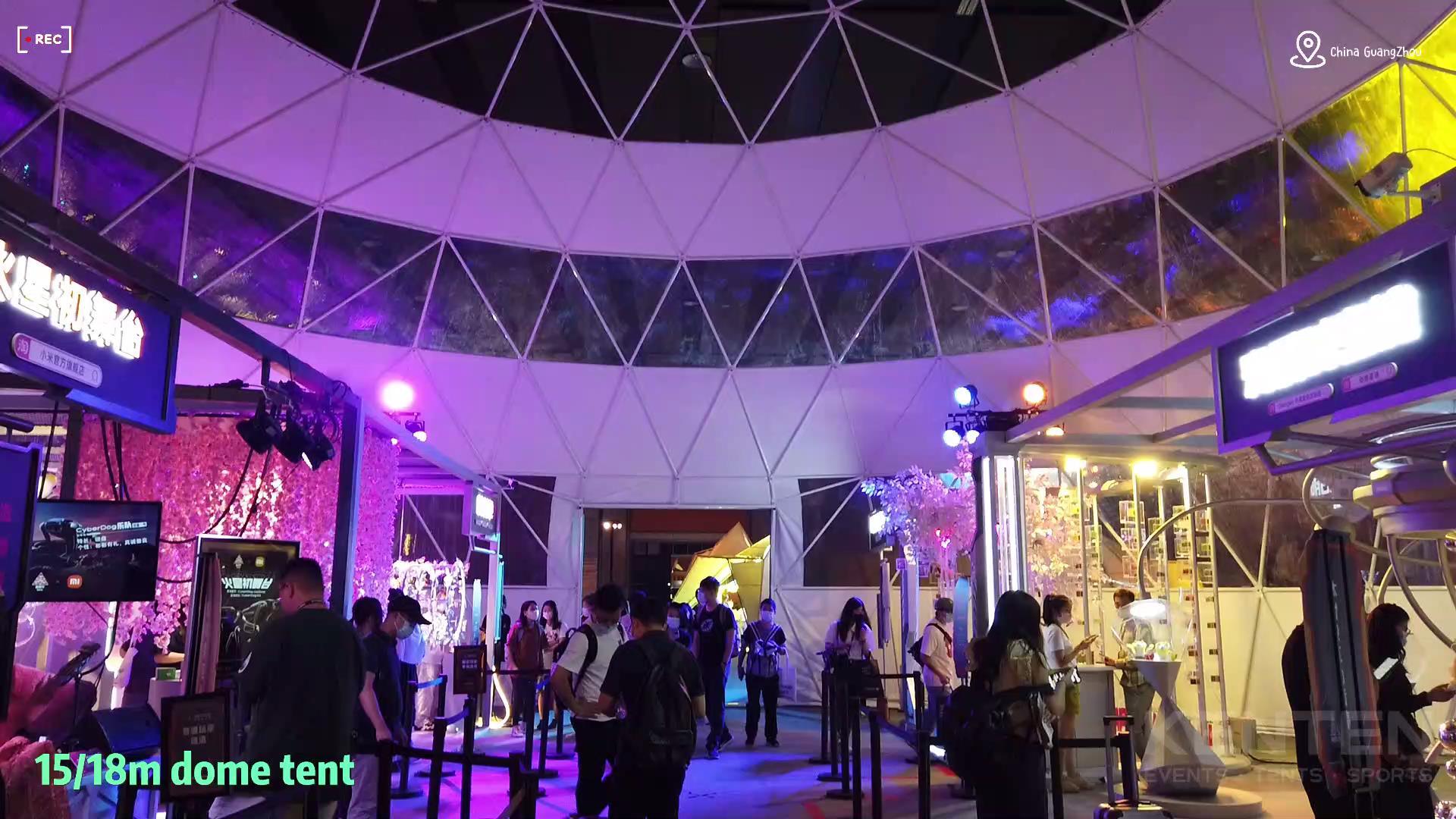 15/18m Dome Tent Case Video - 2022 China Guangzhou Maker Festival
