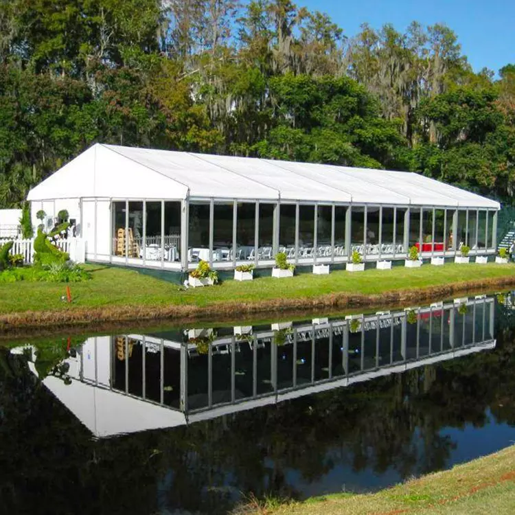 custom durable luxury 20m aluminum pvc roof outdoor big restaurant tent