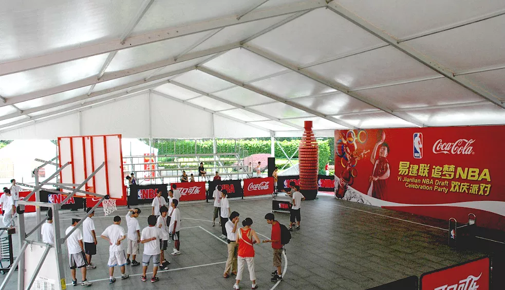 outdoor basketball court tent