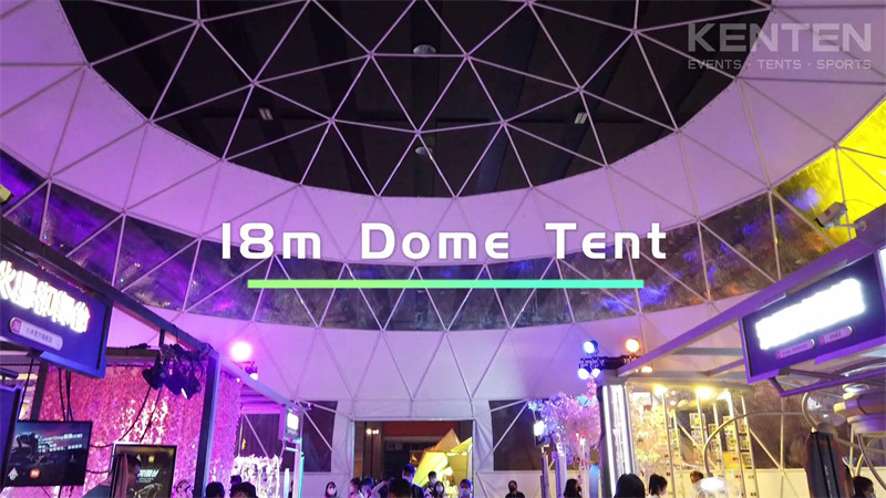 18m dome tent installation