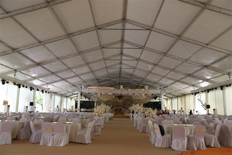 a frame tent wedding