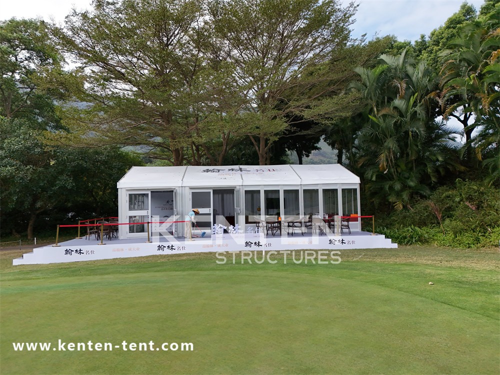 Golf course VIP viewing tent
