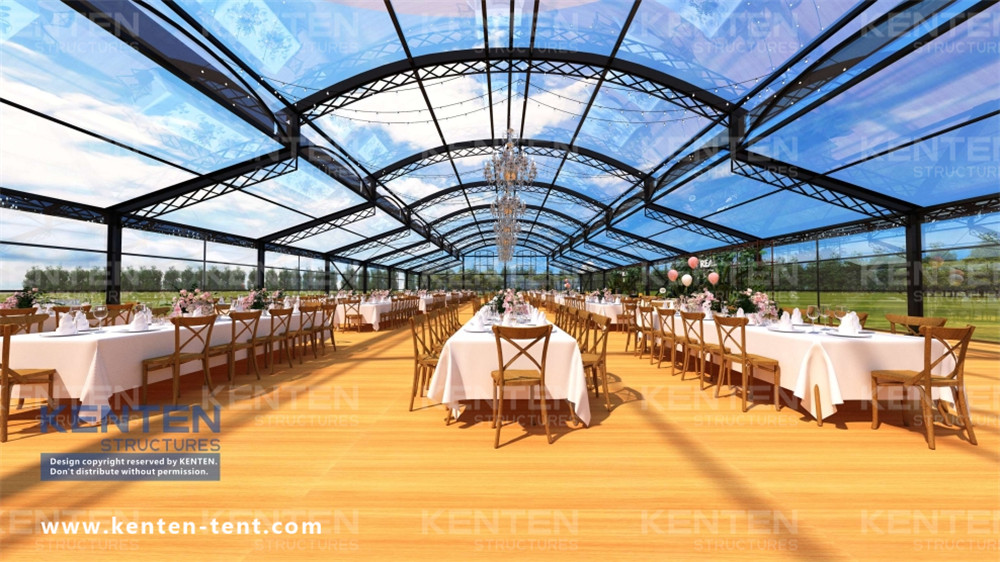 Transparent restaurant tent solution