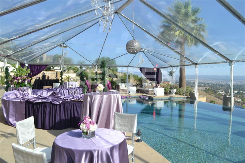 Transparent tent for weddings