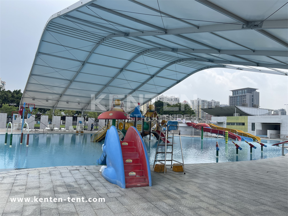 Aluminum Alloy Curved Shade Tents for Creating a Cool and Comfortable Water Park