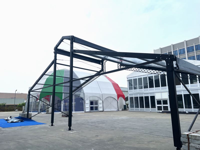 black wedding tent