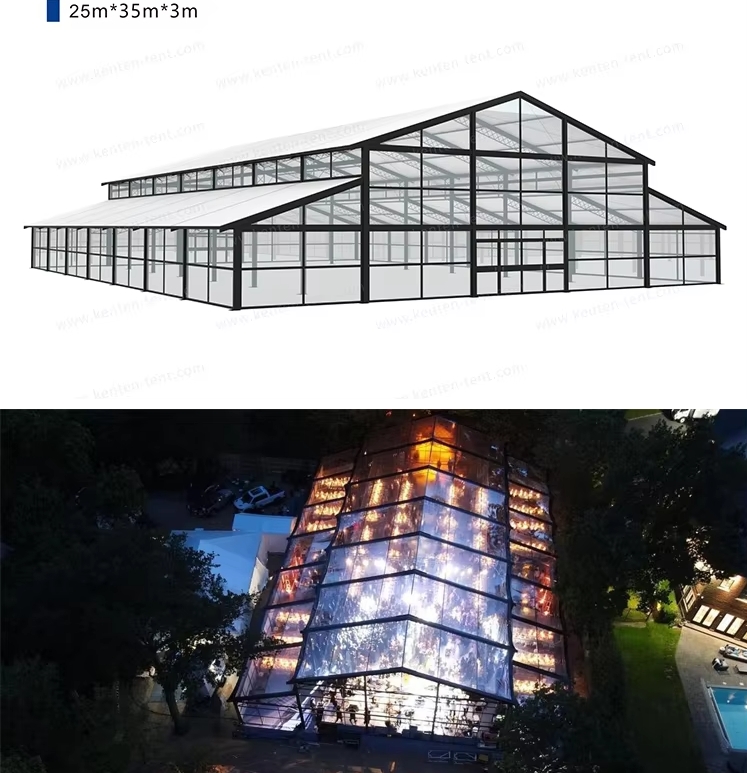  Black A-Frame Clear Glass Tent
