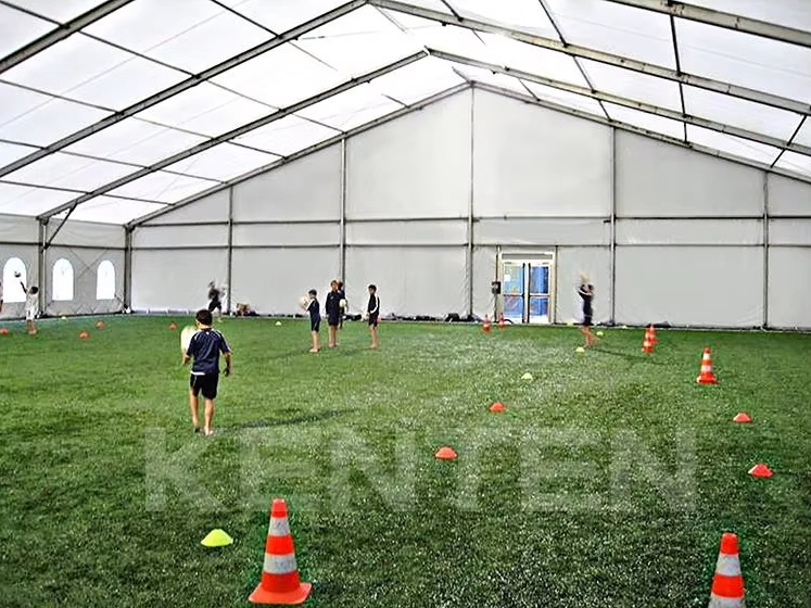 Large span football field awning